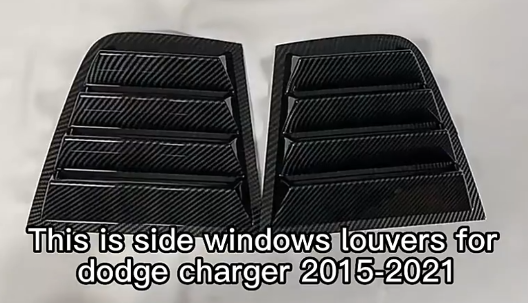 Rear Side Window Louvers for 2015-2021 Dodge Charger