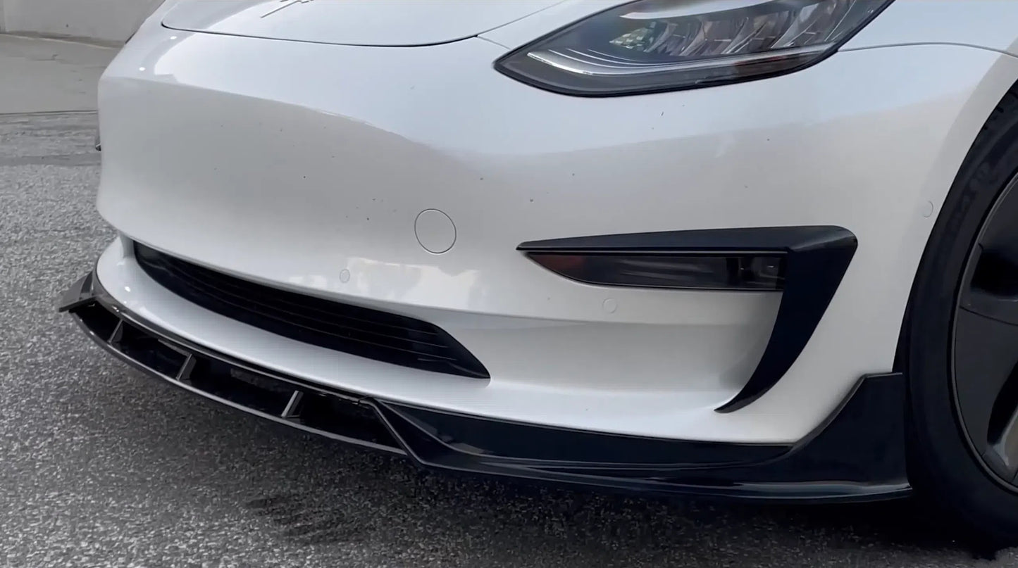 Full Body Kits for Tesla Model 3 2017-2023, 11PCS, Front Splitter Lip, Rear Diffuser, Side Skirts, Spoiler,Lamp Eyebrow Wind Knife Leaf Board Wind Knife