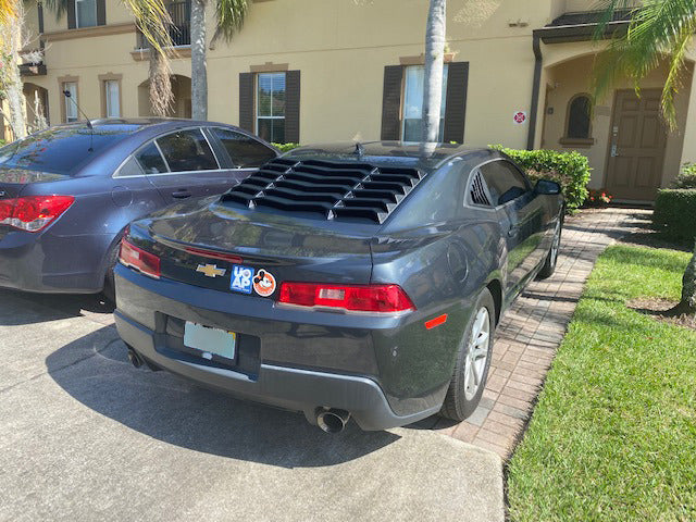 Rear & Side Window Louvers Cover Set for Chevy Camaro 2010-2015