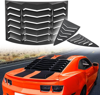 Rear & Side Window Louvers Cover Set for Chevy Camaro 2010-2015