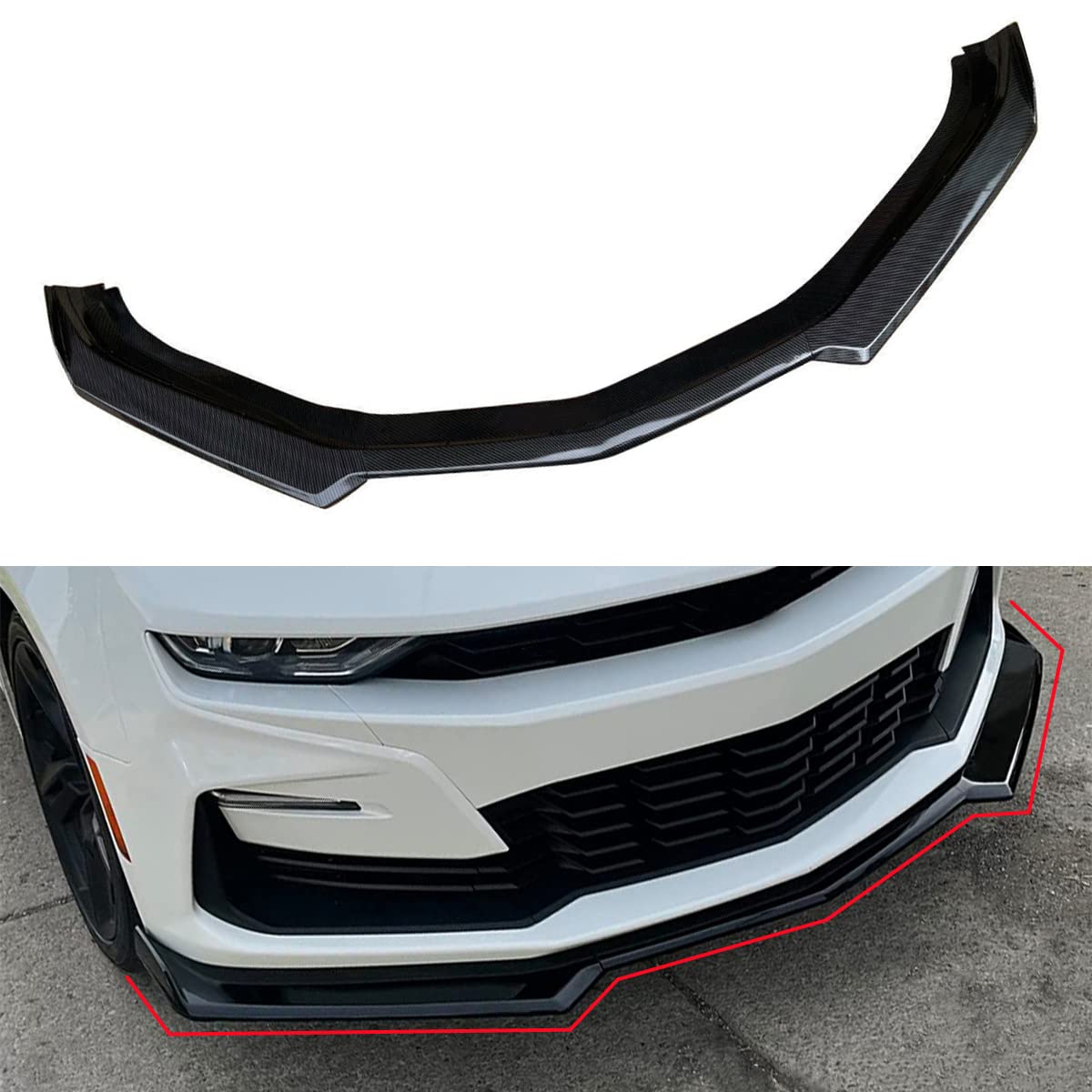 1LE Style Front Splitter for 2016-2023 Chevy Camaro