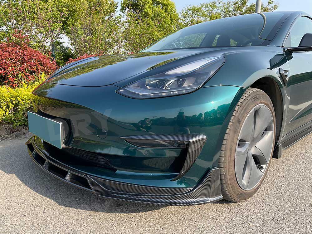 Full Body Kits for 2019-2023 Tesla Model 3 Front Splitter / Rear Diffuser / Side Skirts / Spoiler