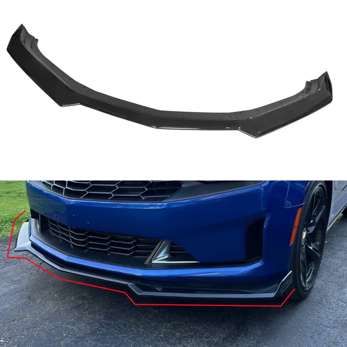 1LE Style Front Splitter for 2016-2023 Chevy Camaro