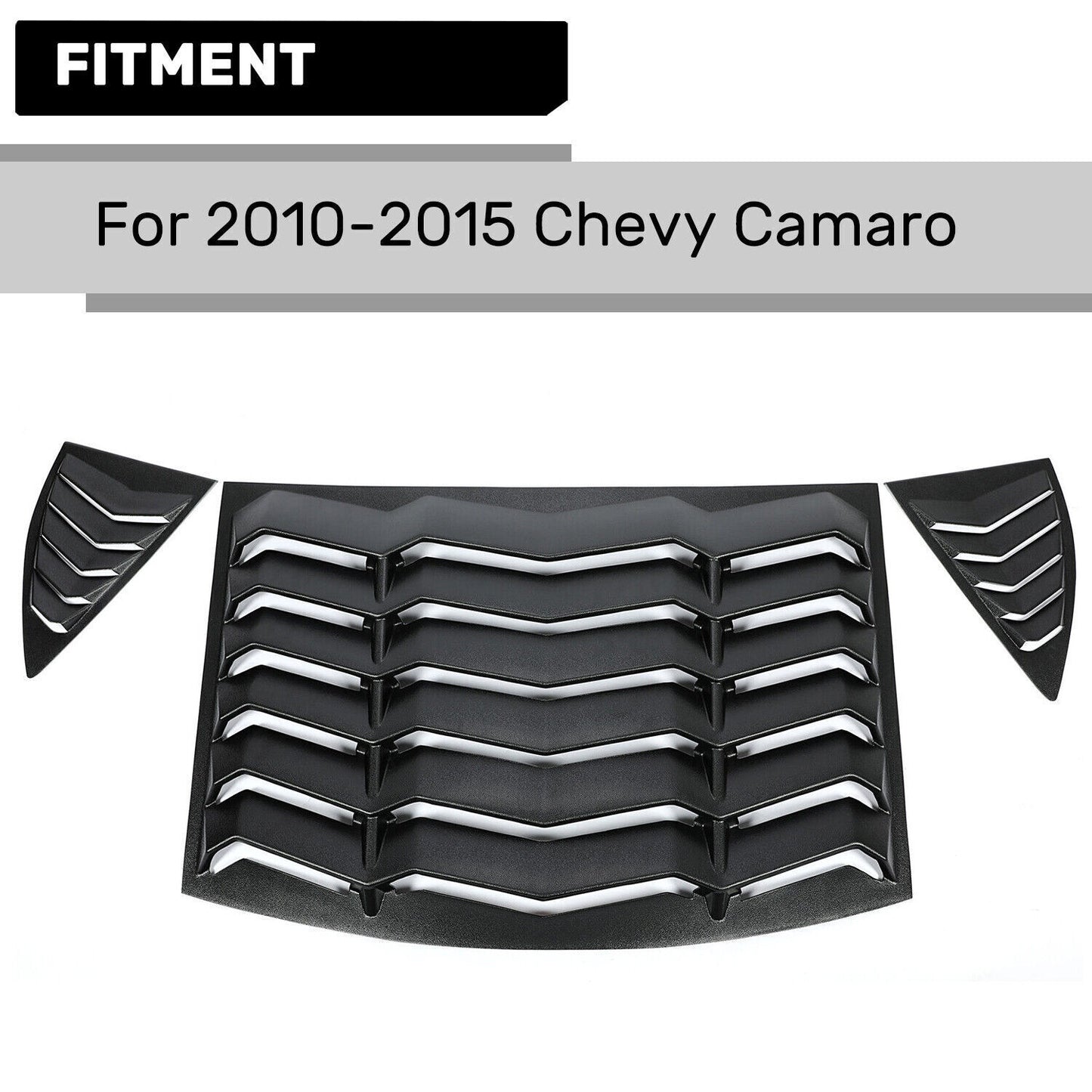 Rear & Side Window Louvers Cover Set for Chevy Camaro 2010-2015