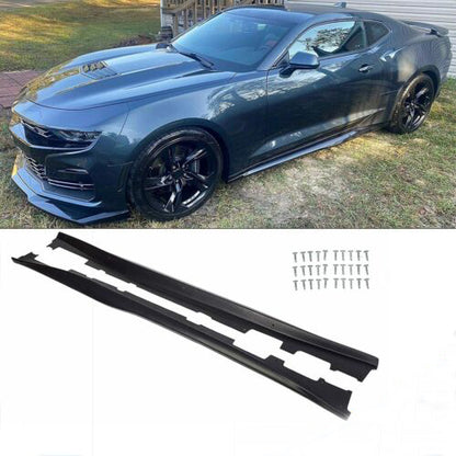 ZL1 Style Side Skirts Extension Rocker Panels for Chevy Camaro 2016-23